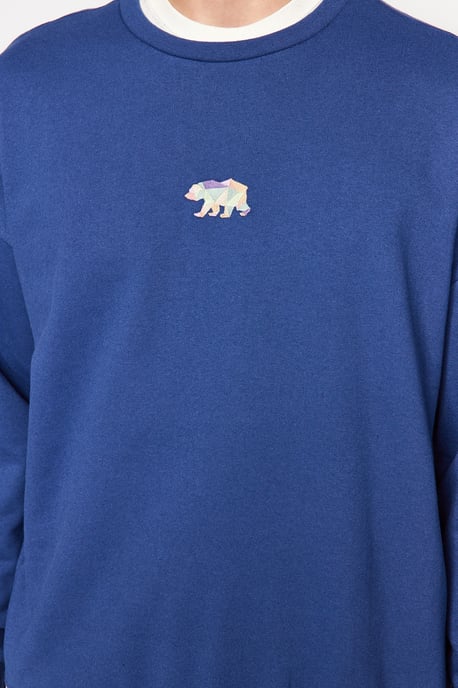 TRENDYOL MAN Men's Dark blue Plain Long Oversize Sweatshirts - Image 2