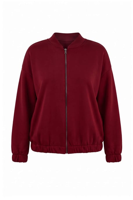 Trendyol Curve Dam Vinröd Enfärgad Lång Oversize Plus size Sweatshirts - Image 1