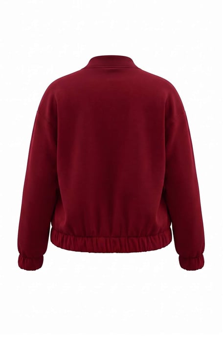 Trendyol Curve Dam Vinröd Enfärgad Lång Oversize Plus size Sweatshirts - Image 2