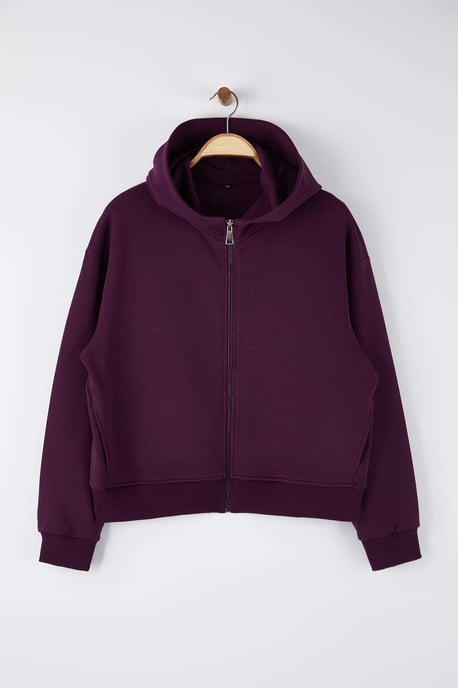 Trendyol Curve Dam Lila Grafiskt Lång Regular fit Plus size Sweatshirts - Image 4
