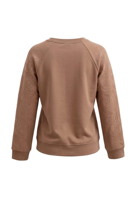 TRENDYOLMİLLA Dames Bruin Effen Lang Relaxed fit Sweatshirts - Image 2