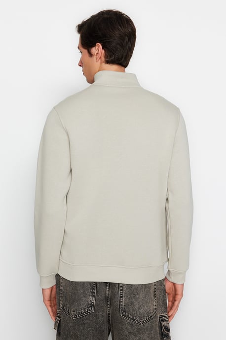 TRENDYOL MAN Herr Grå Djurmönster Lång Regular fit Sweatshirts - Image 5