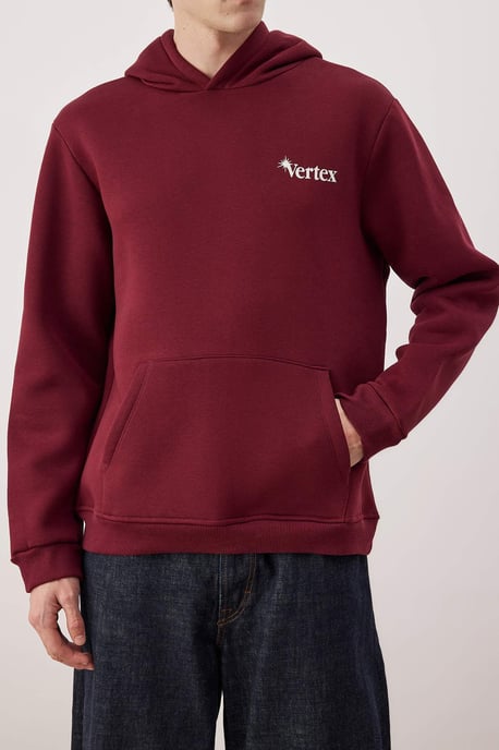 TRENDYOL MAN Men's Burgundy Galaxy Long Regular fit Sweatshirts - Image 2
