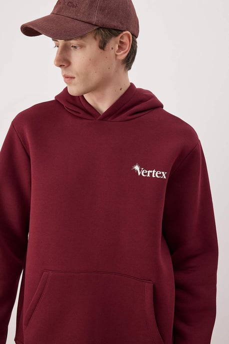TRENDYOL MAN Men's Burgundy Galaxy Long Regular fit Sweatshirts - Image 5