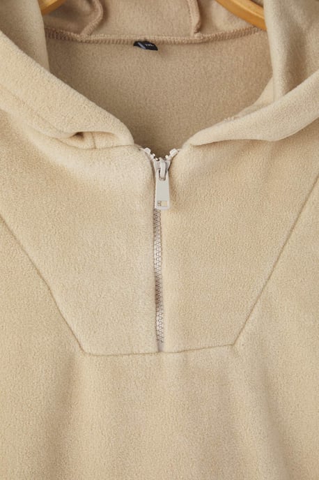 Trendyol Curve Dam Beige Enfärgad Lång Oversize Plus size Sweatshirts - Image 5