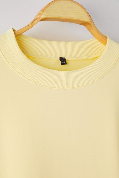 Trendyol Curve Dames Geel Effen Lang Oversized Grote maten Sweatshirts - Image 5