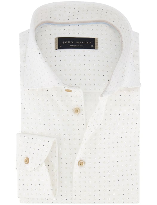 John Miller tailored fit overhemd wit 100% katoen - Image 1
