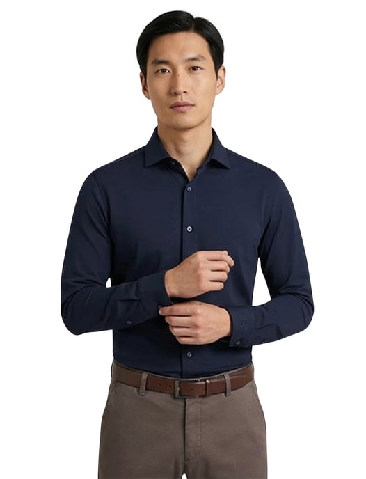 Olymp overhemd No. Six body fit donkerblauw - Image 1