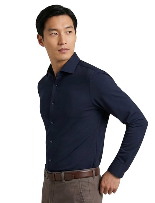 Olymp overhemd No. Six body fit donkerblauw - Image 2