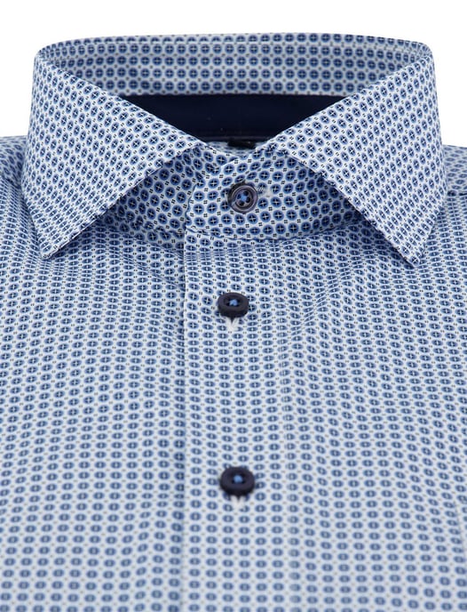 Overhemd Venti zakelijk lange mouwen comfort fit blauw geprint - Image 3