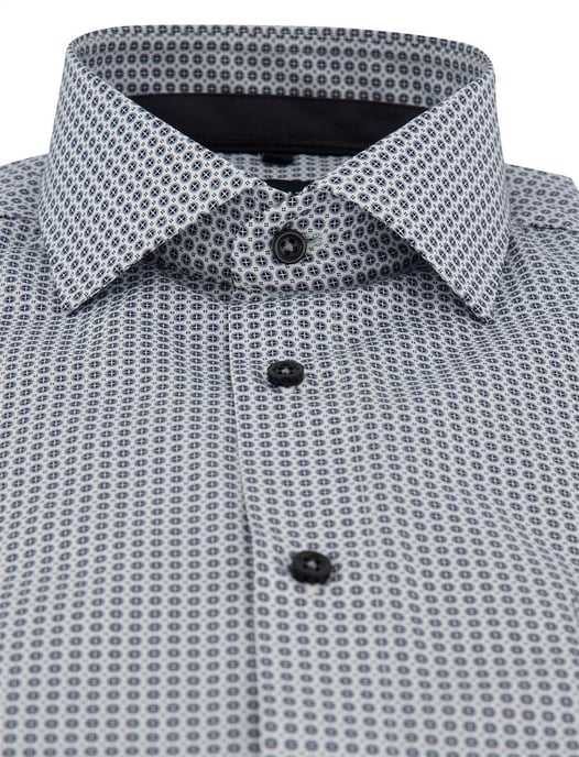 Overhemd Venti lange mouw comfort fit zakelijk grijs geprint - Image 3
