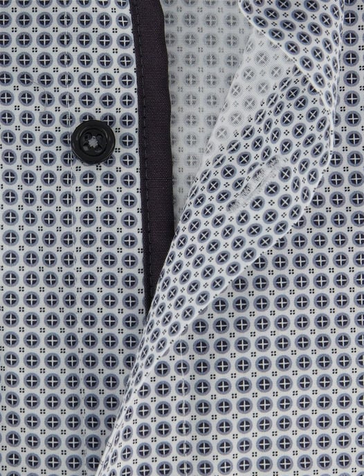 Overhemd Venti lange mouw comfort fit zakelijk grijs geprint - Image 4