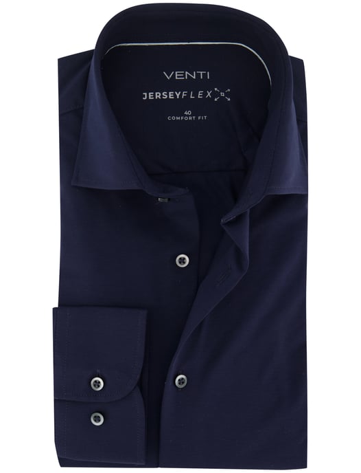 Overhemd Venti wijde fit donkerblauw wide spread - Image 1
