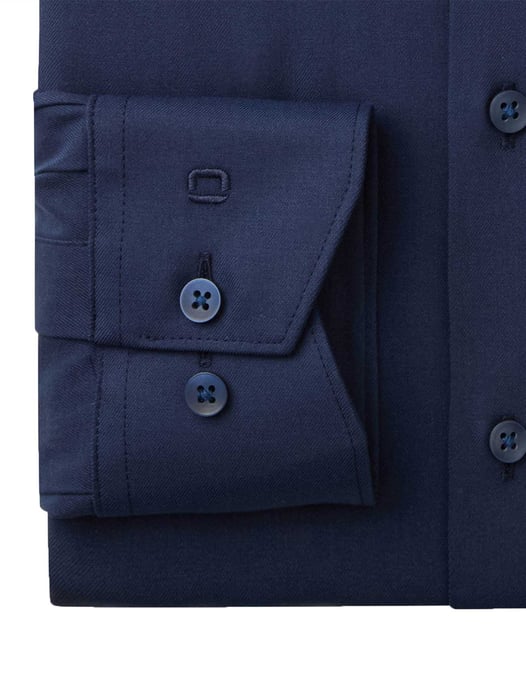 Business overhemd Luxor Olymp Modern Fit donkerblauw effen katoen normale fit - Image 3