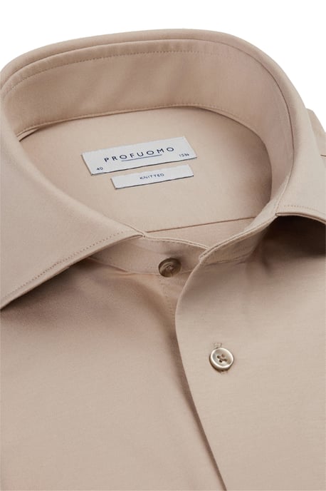 Profuomo overhemd beige knitted Slim Fit - Image 2