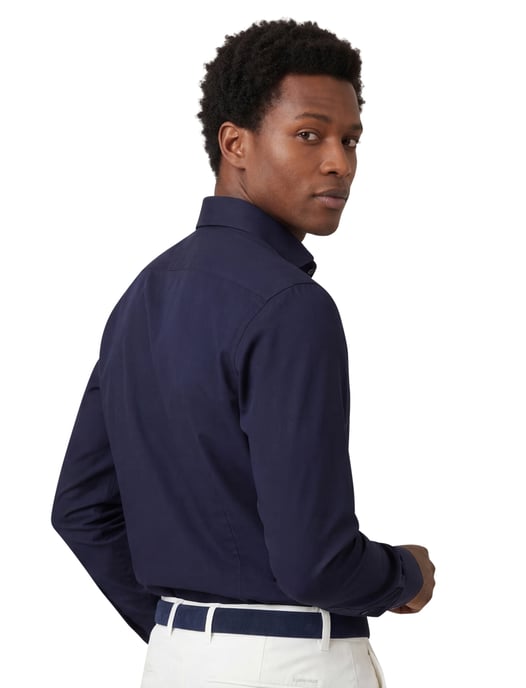 Michaelis business overhemd Slim Fit donkerblauw effen - Image 2