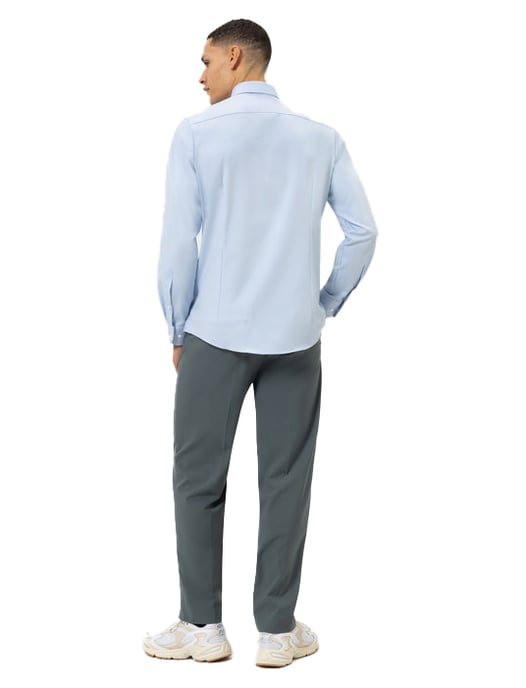 katoenen Olymp overhemd lichtblauw effen slim fit - Image 2