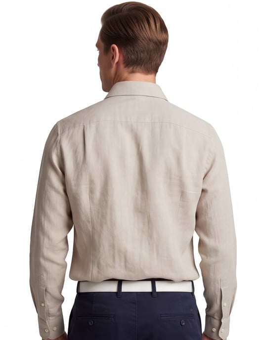 Overhemd John Miller beige katoen normale fit - Image 2