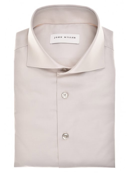 Overhemd John Miller Tailored Fit beige met beige knopen - Image 1