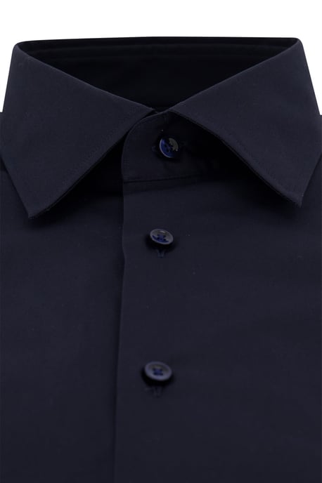H-HANK Hugo Boss Black overhemd slim fit donkerblauw effen katoen - Image 3