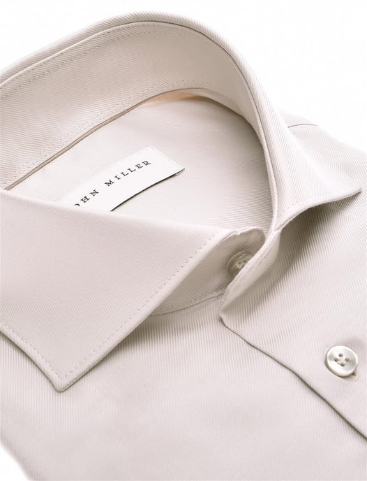 Overhemd John Miller Tailored Fit beige met beige knopen - Image 2