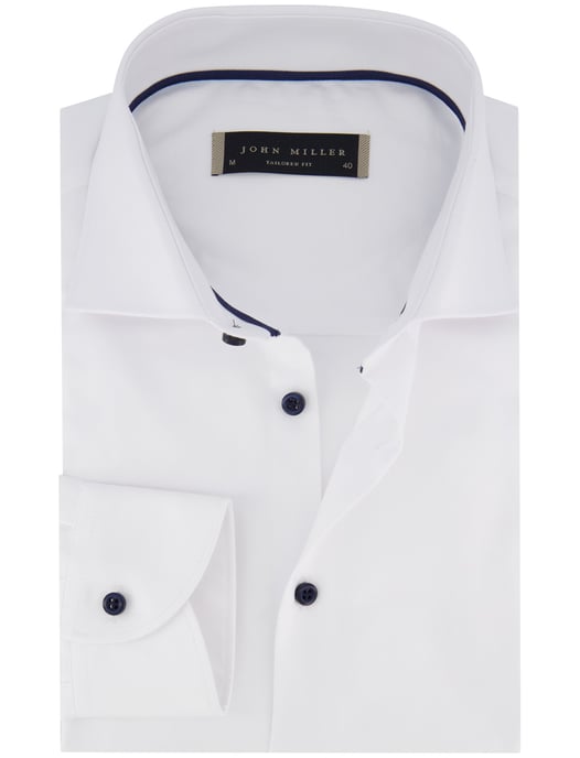 John Miller tailored fit overhemd wit katoen - Image 1