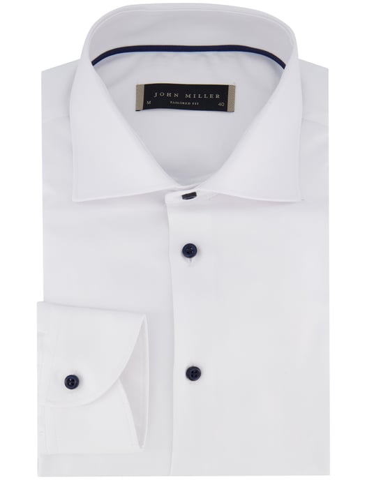 John Miller tailored fit overhemd wit katoen - Image 2