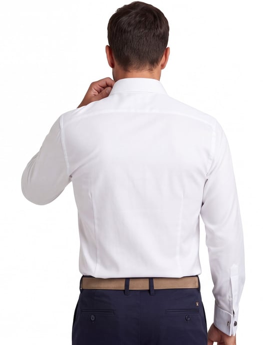 John Miller business overhemd Tailored Fit normale fit wit effen katoen - Image 2