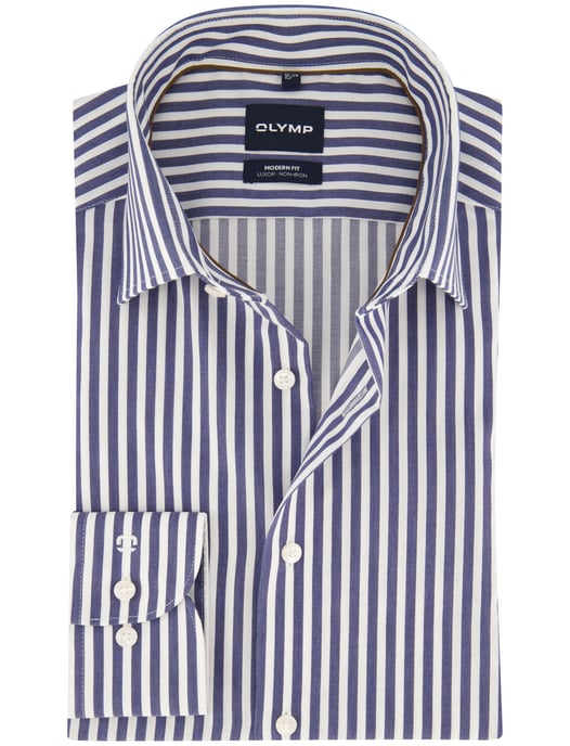 Zakelijk overhemd Olymp blauw strijkvrij - Image 1
