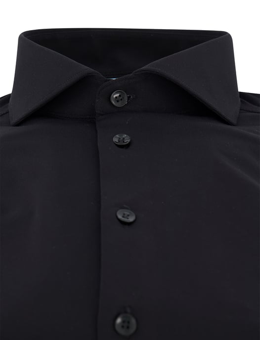 John Miller tailored fit knitted overhemd zwart - Image 3