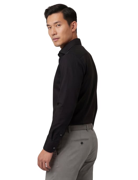 Michaelis business overhemd Slim Fit zwart effen - Image 2