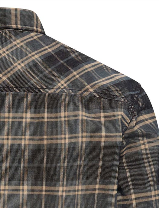 Overhemd Camel Active blauw geruit wijde fit - Image 4