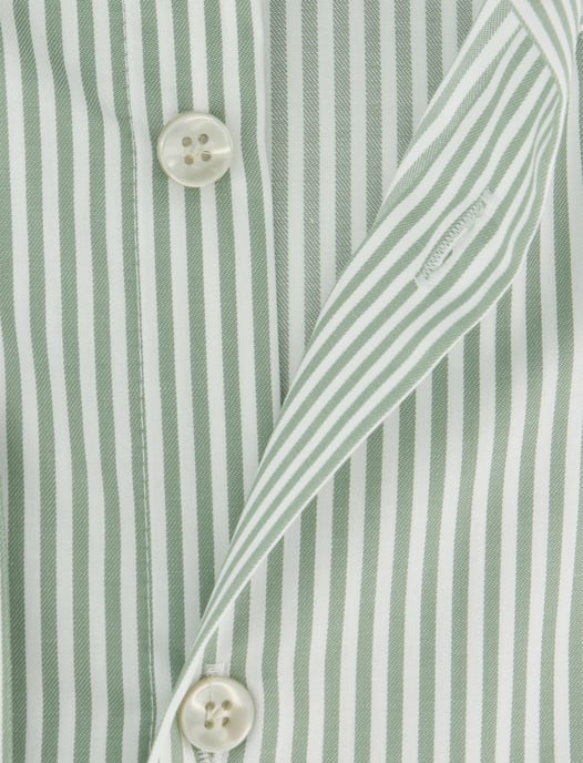 Overhemd John Miller Tailored Fit groen gestreept - Image 4