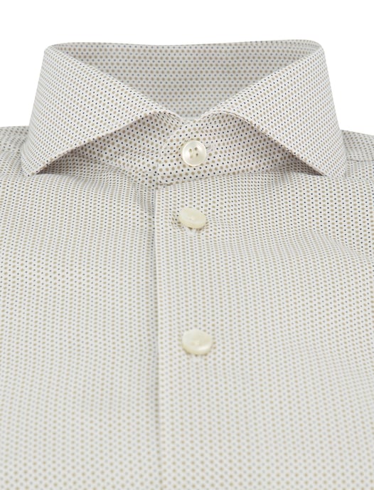 Overhemd John Miller beige stippen geprint - Image 3