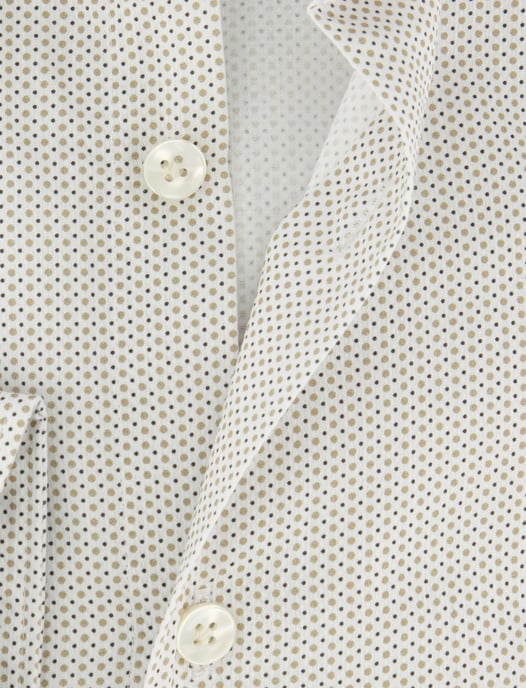 Overhemd John Miller beige stippen geprint - Image 4