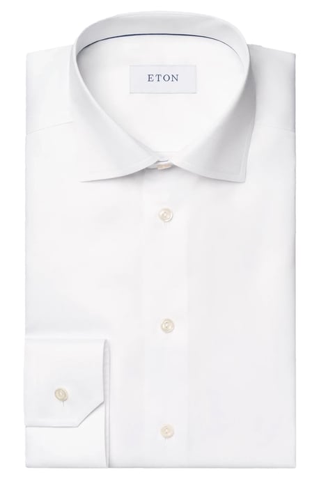 Eton overhemd Slim Fit wit effen - Image 1