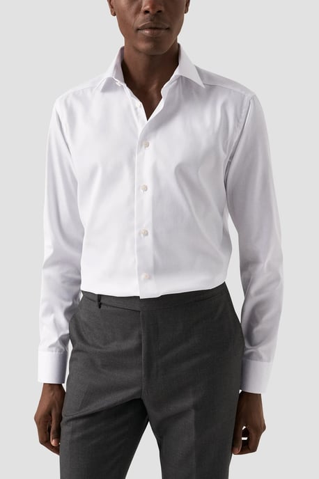 Eton overhemd Slim Fit wit effen - Image 4