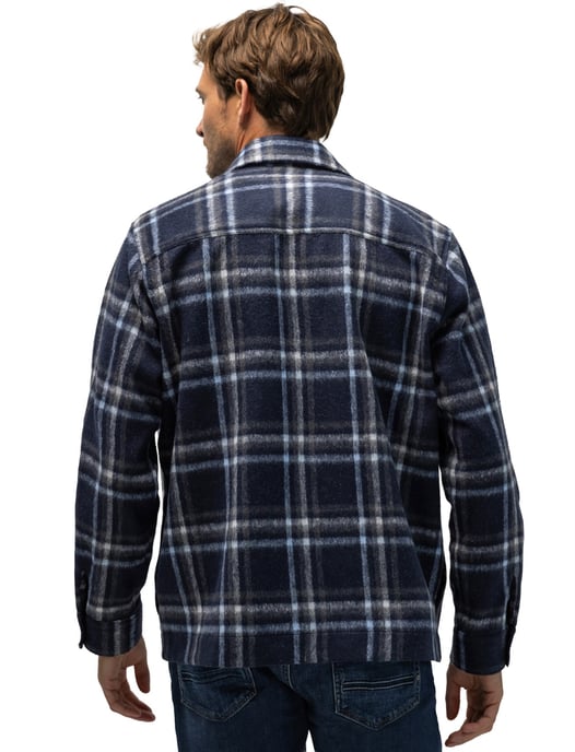 Overshirts State of Art donkerblauw geruit - Image 2
