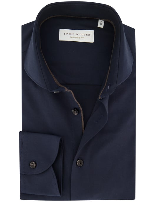 Overhemd John Miller donkerblauw normale fit - Image 1
