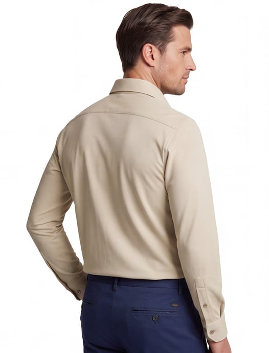 Overhemd John Miller beige 5142675-62 - Image 2