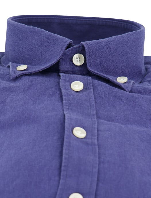 Slim Fit John Miller overhemd blauw linnen - Image 3