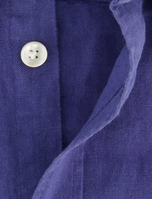 Slim Fit John Miller overhemd blauw linnen - Image 4
