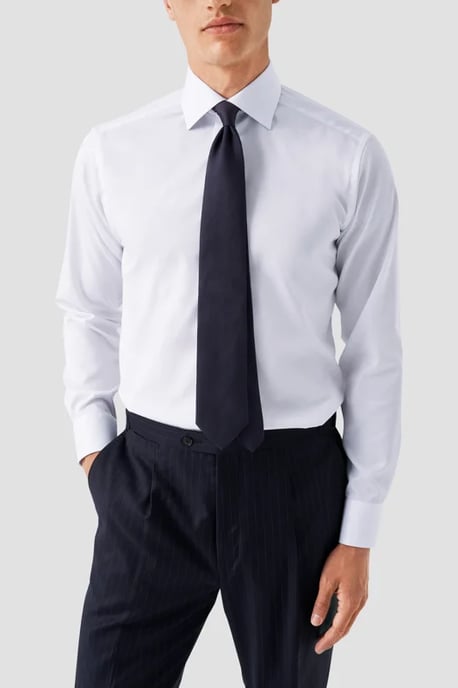 Eton contemporary fit signature twill overhemd wit - Image 3