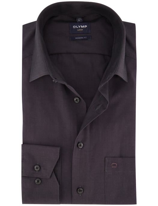Aubergine zakelijk Olymp overhemd Luxor Modern Fit normale fit katoen - Image 1