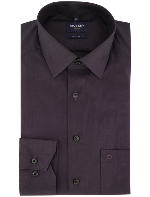 Aubergine zakelijk Olymp overhemd Luxor Modern Fit normale fit katoen - Image 2
