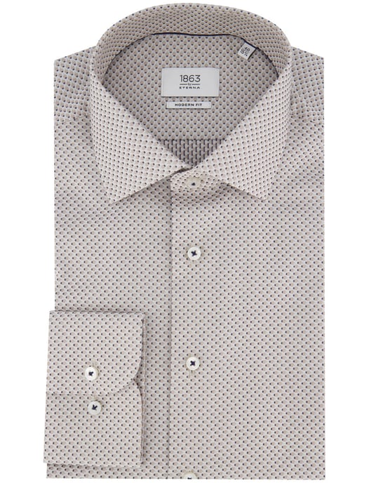 Eterna overhemd beige modern fit katoen lange mouw - Image 2