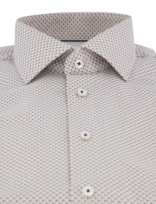 Eterna overhemd beige modern fit katoen lange mouw - Image 3