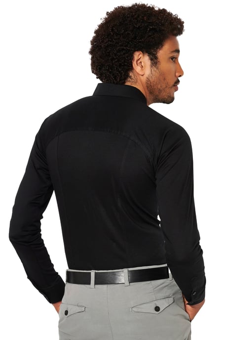 Desoto business zwart overhemd effen katoen slim fit - Image 2