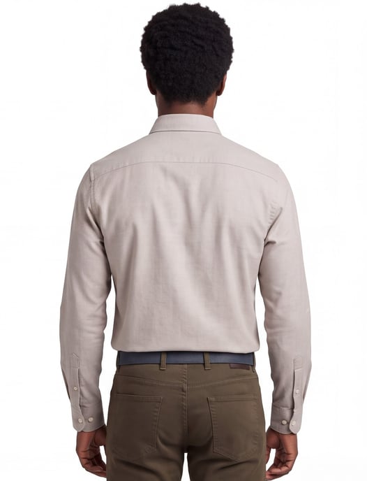 katoenen overhemd John Miller normale fit beige - Image 3