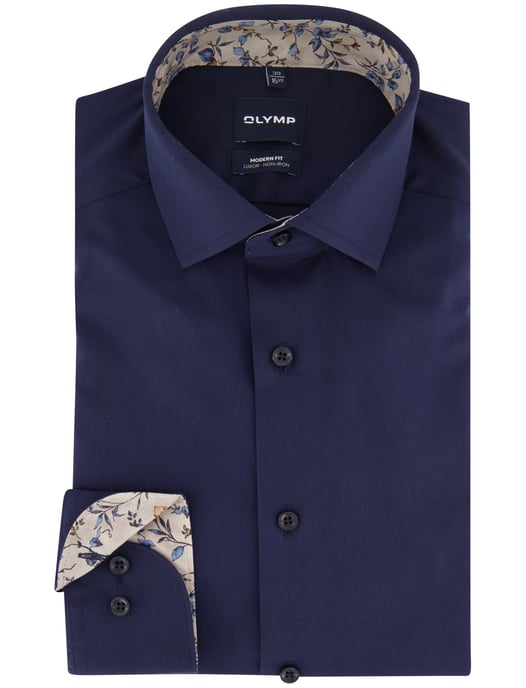 Overhemd Olymp donkerblauw katoen Luxor Modern Fit - Image 2